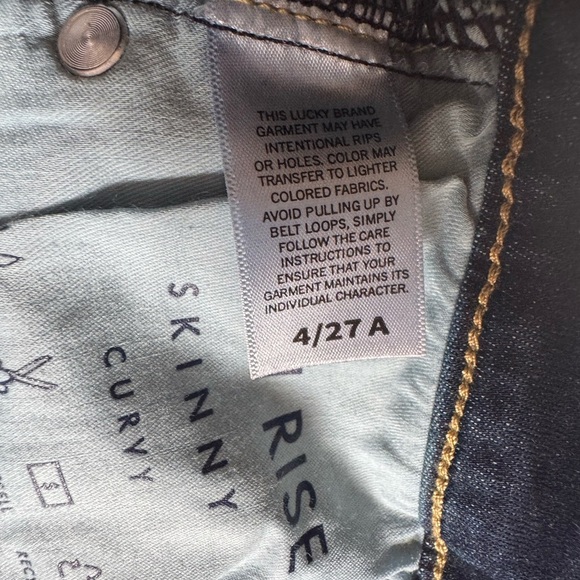 Lucky Brand Blue  high rise Skinny curvy Jeans - Picture 10 of 10